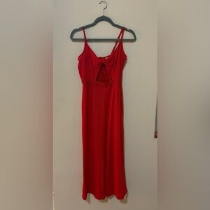 Elegant Red Sleeveless Romper